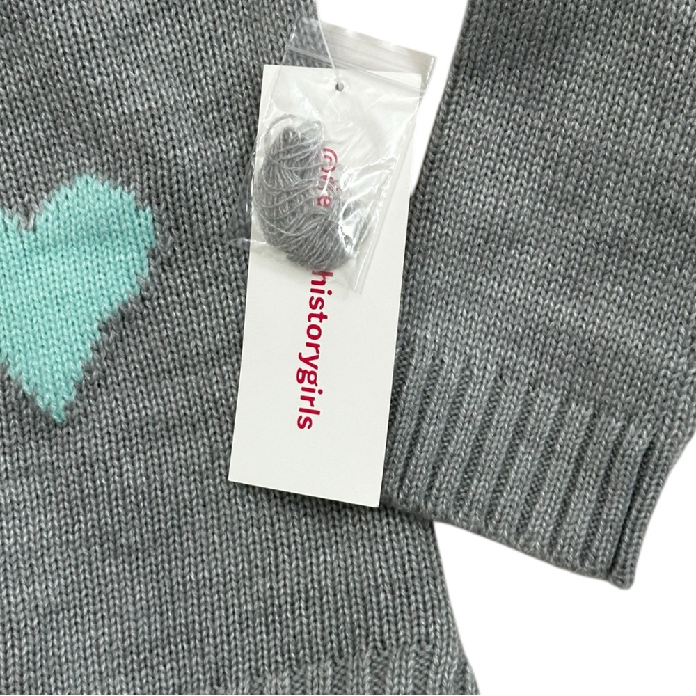 Design History NWT Heart Knit Sweater Girls 4 - Picture 4 of 7